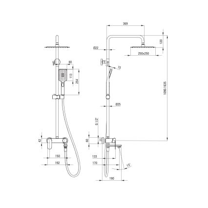 Deante NAC_01AM - ALPINIA zuhanyszett csapteleppel, fényes króm