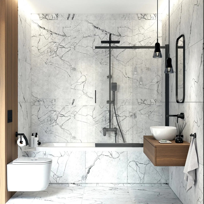 Deante NAC_N1AM - ALPINIA zuhanyszett csapteleppel fekete