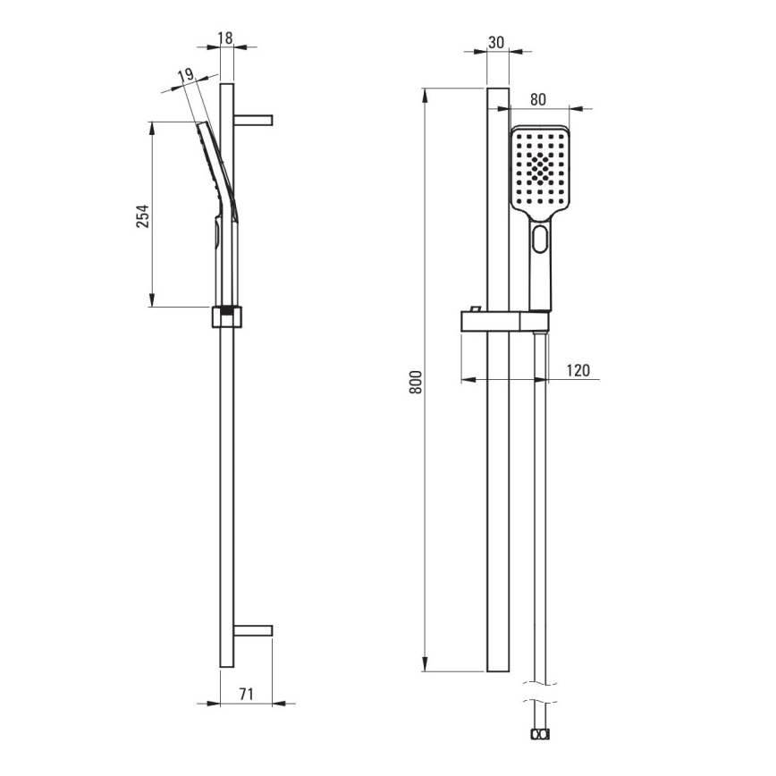 Deante NGA_052K - ALPINIA zuhanyszett, fényes króm