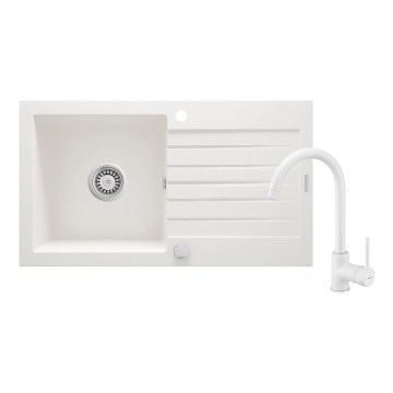 Deante ZQZVA113 - ZORBA konyhai mosogató 76x44 cm + gránit/alabástrom mosogató csaptelep