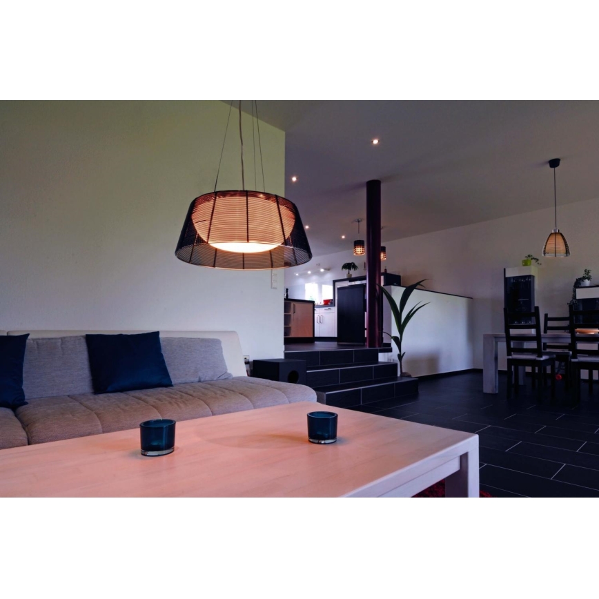 Deko-Light 342031 - Csillár zsinóron FILO 3xE27/60W/230V átm. 39 cm ezüst