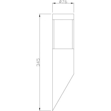 Deko-Light 731106 - Kültéri fali lámpa PORRIMA 1xGU10/5W/230V IP44 matt króm
