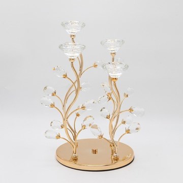 Dekor Gyertyatartó 20x34 cm arany