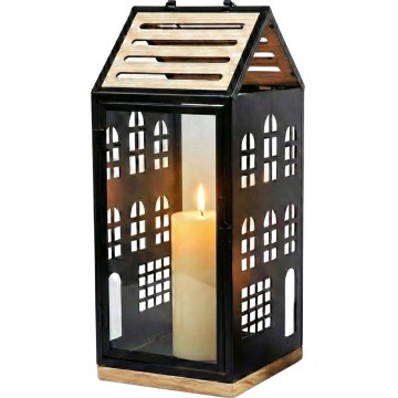 Dekoratív lámpás HOME 47,5 cm fekete/bézs