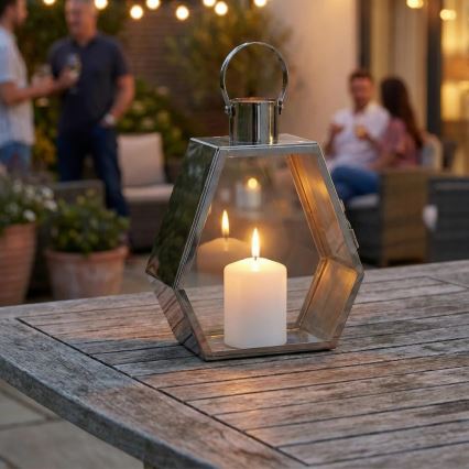 Dekoratív lámpás PALACE 34 cm fényes króm