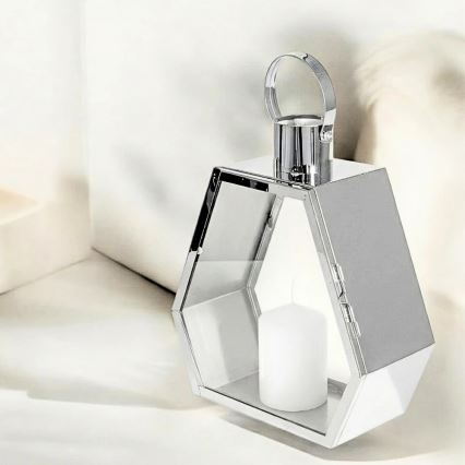 Dekoratív lámpás PALACE 34 cm fényes króm