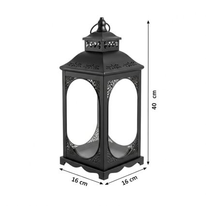 Dekoratív lámpás ROSEHILL 40 cm fekete