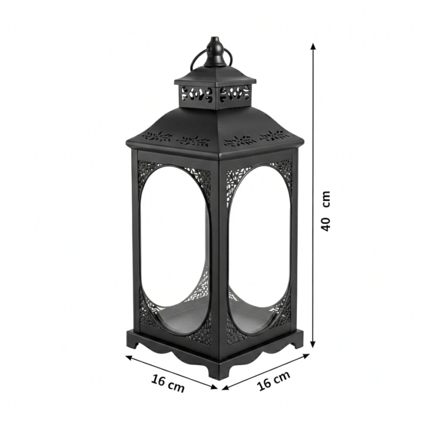 Dekoratív lámpás ROSEHILL 40 cm fekete