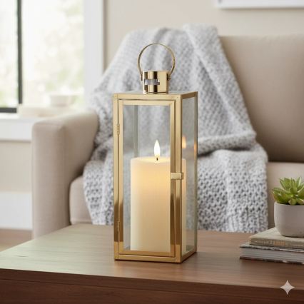 Dekoratív lámpás TOWER 29 cm aranyszínű