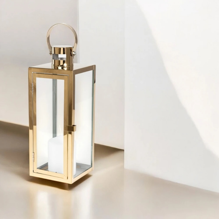 Dekoratív lámpás TOWER 29 cm aranyszínű