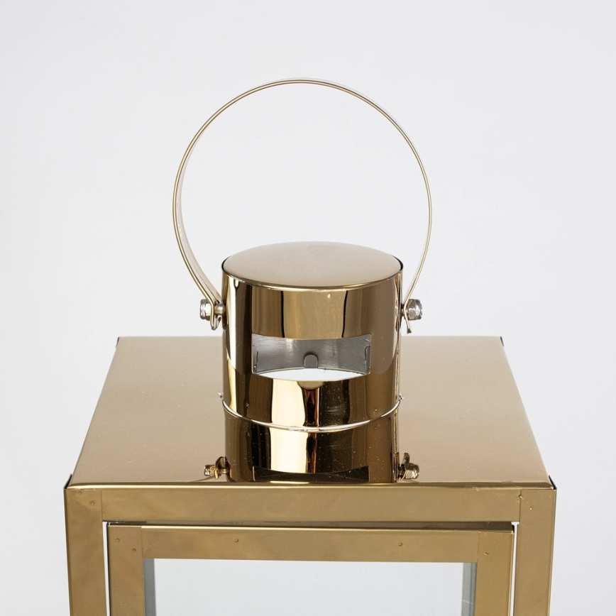 Dekoratív lámpás TOWER 29 cm aranyszínű