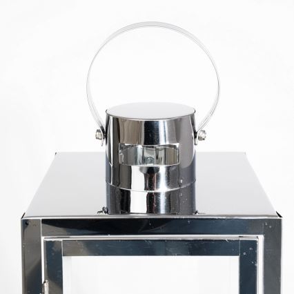 Dekoratív lámpás TOWER 29 cm fényes króm