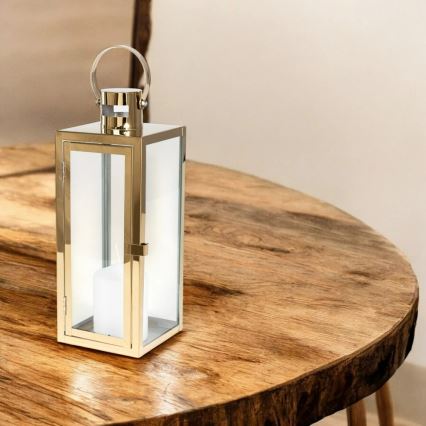 Dekoratív lámpás TOWER 38 cm arany