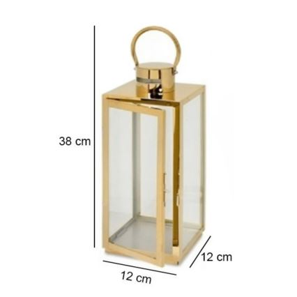Dekoratív lámpás TOWER 38 cm arany