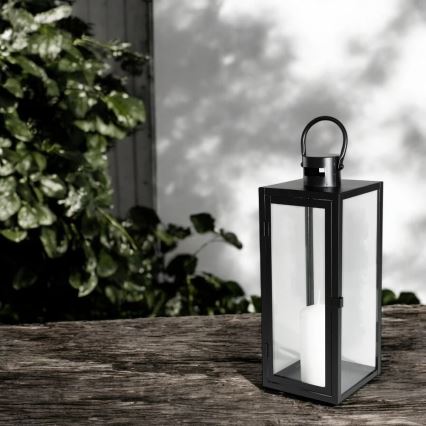 Dekoratív lámpás TOWER, 63 cm-es, fekete