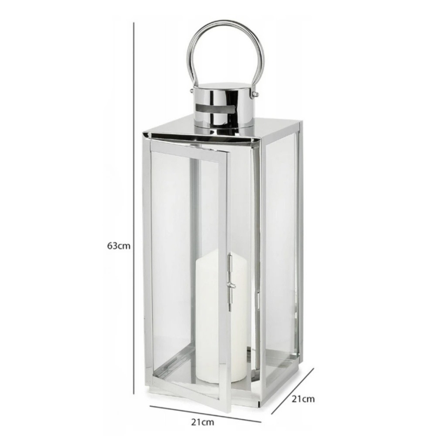 Dekoratív lámpás TOWER 63 cm fényes króm