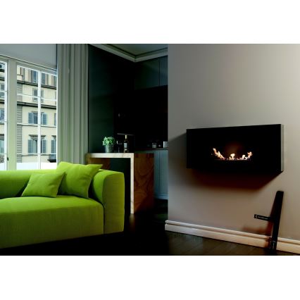 Kratki - Beépíthető BIO kandalló 40x90 cm 2kW fekete