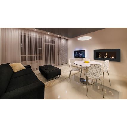 Kratki - Beépíthető BIO kandalló 40x120 cm 3x1,1kW fekete