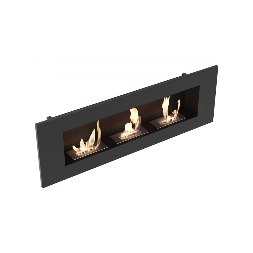 Kratki - Beépíthető BIO kandalló 40x120 cm 3x1,1kW fekete