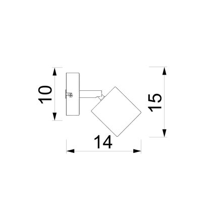 DEMIA fali spotlámpa 1xGU10/8W/230V bézs