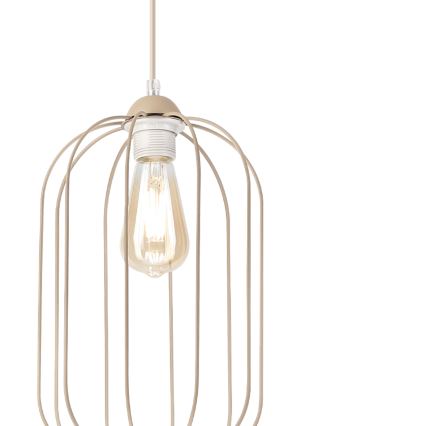 DESTELLO kábeles függőlámpa, 1xE27/15W/230V, átmérő 21 cm, bézs