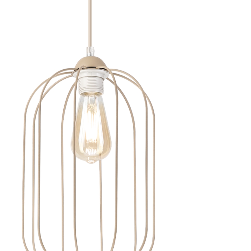 DESTELLO kábeles függőlámpa, 1xE27/15W/230V, átmérő 21 cm, bézs