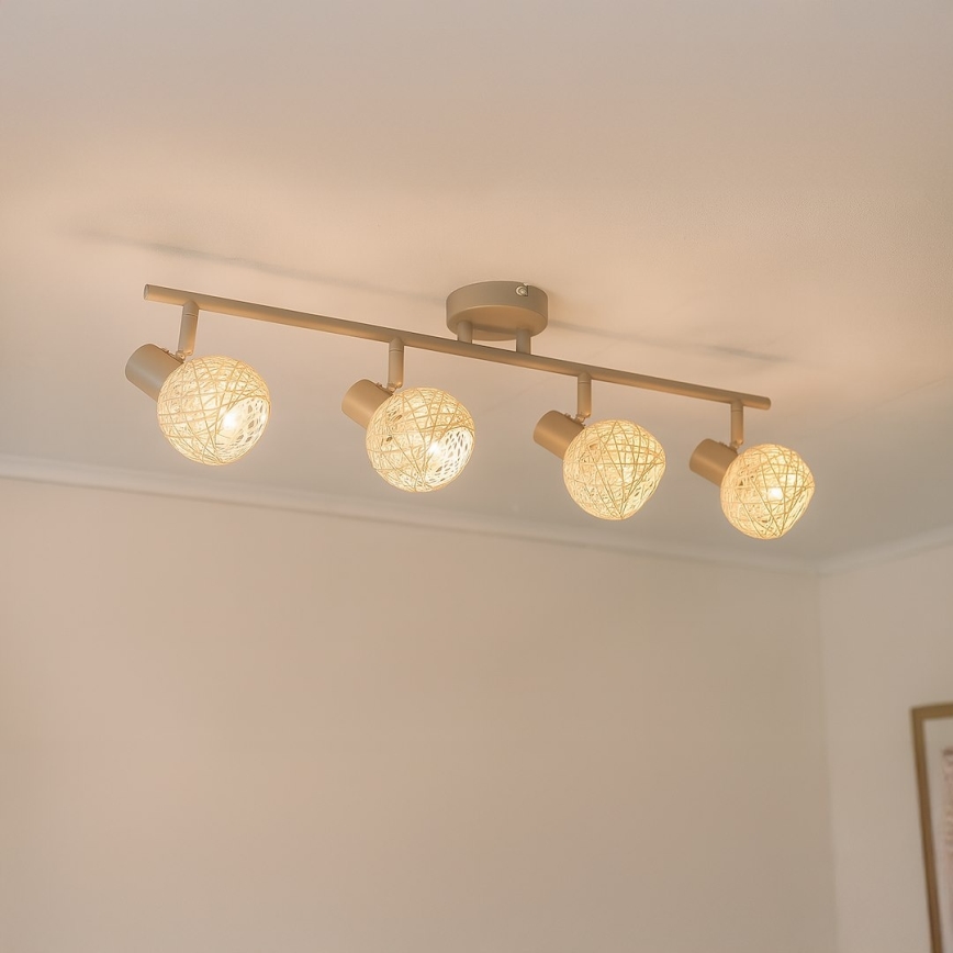 DEX spotlámpa 4xE14/10W/230V bézs/krém