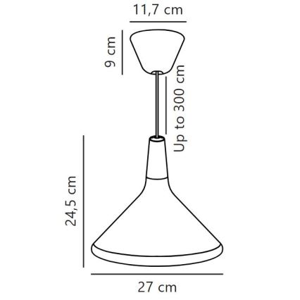 DFTP by Nordlux - Csillár zsinóron NORI 1xE27/40W/230V