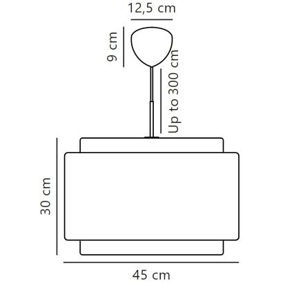 DFTP by Nordlux - Csillár zsinóron TAKAI 1xE27/25W/230V