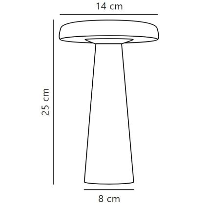 DFTP by Nordlux - LED dimmelhető kültéri asztali lámpa ARCELLO LED/2,8W/3,7V IP54