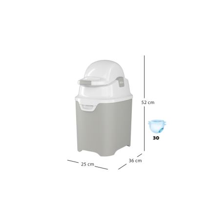 DiaperChamp - Pelenkatartó ONE fehér