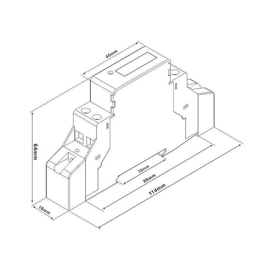 Digitális egyfázisú villanyóra DIN sínhez DDM30SC