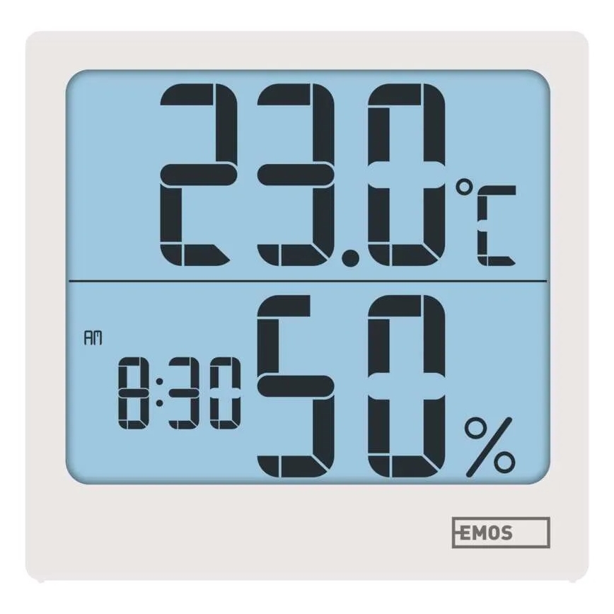Digitális hőmérő és higrométer 1xAA fehér