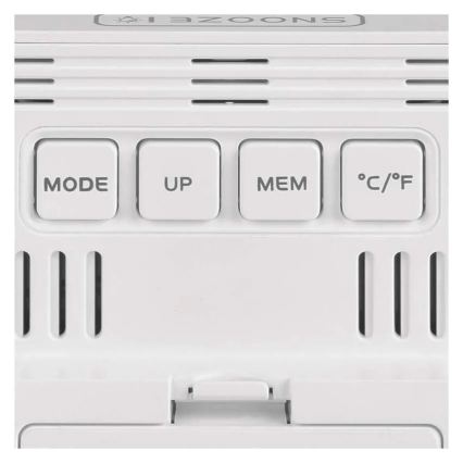 Digitális hőmérő és páratartalom-mérő 1xAA fehér