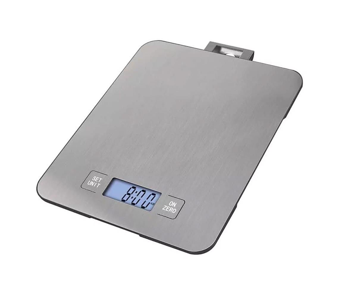 Digitális konyhai mérleg 2xAAA ezüst EV023