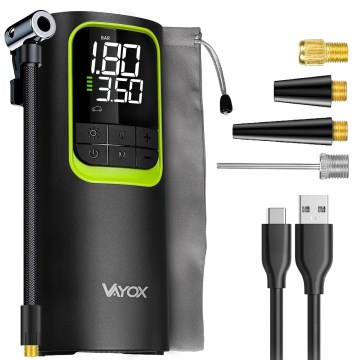 Digitális zsebméretű kompresszor 5V 8000 mAh fekete