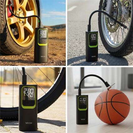 Digitális zsebméretű kompresszor 5V 8000 mAh fekete