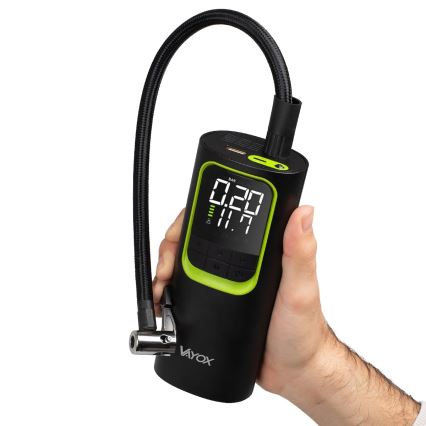 Digitális zsebméretű kompresszor 5V 8000 mAh fekete