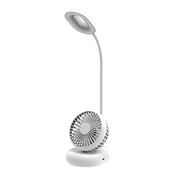 Dimmelhető LED asztali lámpa ventilátorral LED/2W/5V 6000-8000K 2000 mAh