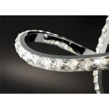 Dimmelhető LED felületre szerelhető csillár ABRO LED/26W/230V fényes króm