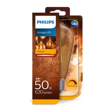 Dimmelhető LED Izzó Philips E27/8W/230V 2000K