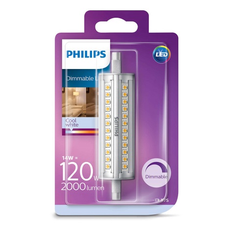 Dimmelhető LED izzó Philips R7s/14W/230V 4000K 118 mm