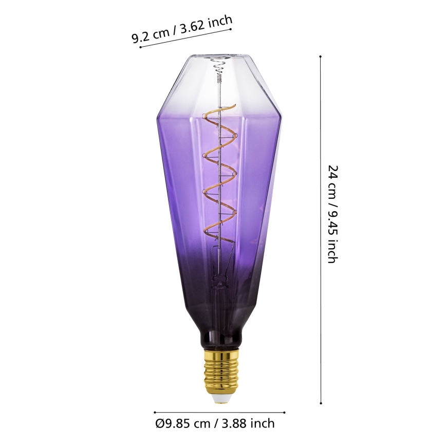 Dimmelhető LED izzó VINTAGE E27/4W/230V 1800K lila - Eglo 110237