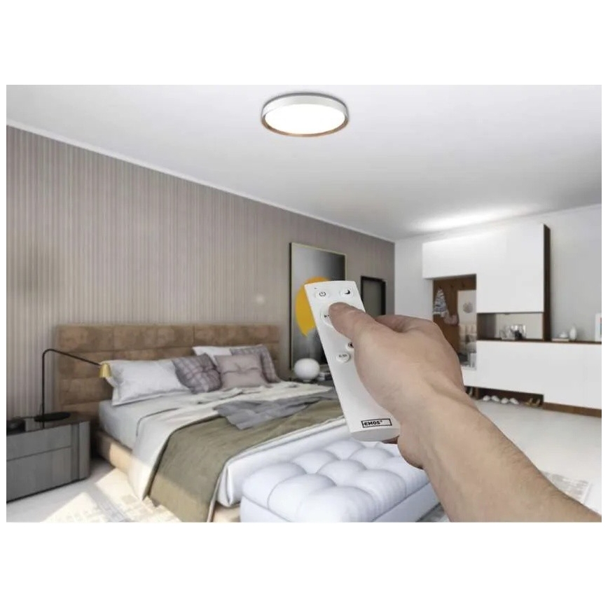 Dimmelhető mennyezeti lámpatest ILVI LED/45W/230V 2700-6500K Ø 50 cm fehér/bézs + távirányító