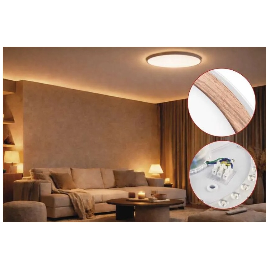 Dimmelhető mennyezeti lámpatest ILVI LED/45W/230V 2700-6500K Ø 50 cm fehér/bézs + távirányító