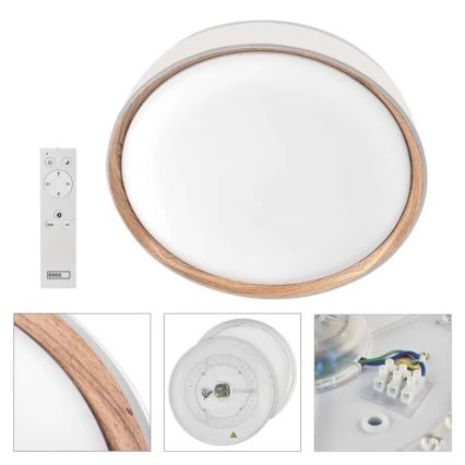 Dimmelhető mennyezeti lámpatest ILVI LED/45W/230V 2700-6500K Ø 50 cm fehér/bézs + távirányító
