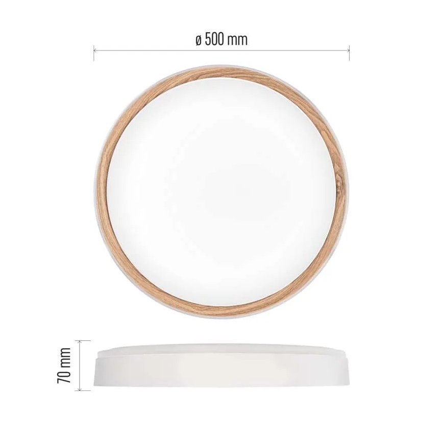 Dimmelhető mennyezeti lámpatest ILVI LED/45W/230V 2700-6500K Ø 50 cm fehér/bézs + távirányító