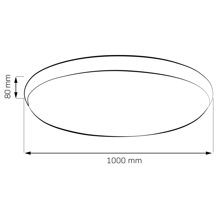 LED fényerőszabályozható mennyezeti lámpatest KERN LED/100W/230V 3000/4000/6000K Ø 100 cm arany + távirányító