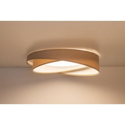 LED dimmelhető mennyezeti lámpa SMART GALAXY MODERN LED/24W/230V 3000-6500K átm. 55 cm bézs/fehér + távirányító