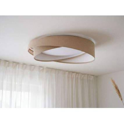 LED dimmelhető mennyezeti lámpa SMART GALAXY MODERN LED/24W/230V 3000-6500K átm. 55 cm bézs/fehér + távirányító